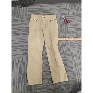 I.e.Relaxed Zip Pocket Women's‎ Pant Size 6. Twill. Loose Fit. Tan.